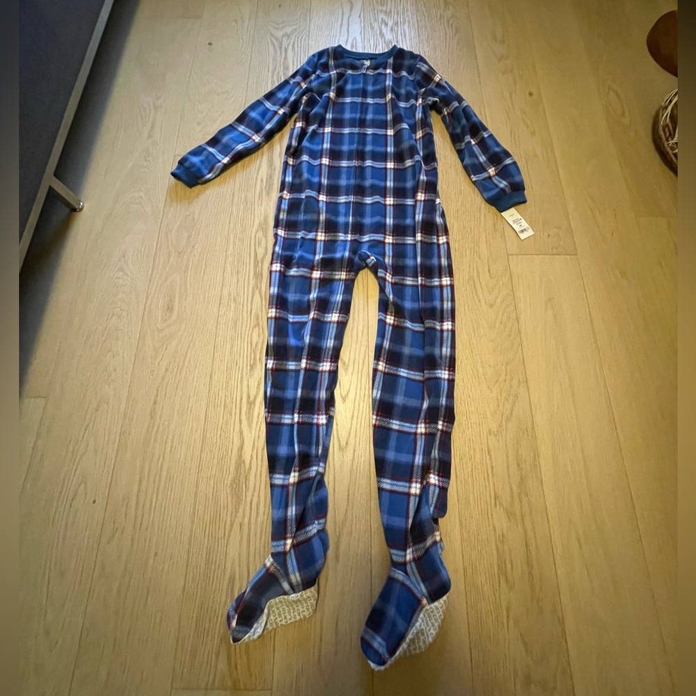 NEW Carters Plaid Blue Kids One Piece